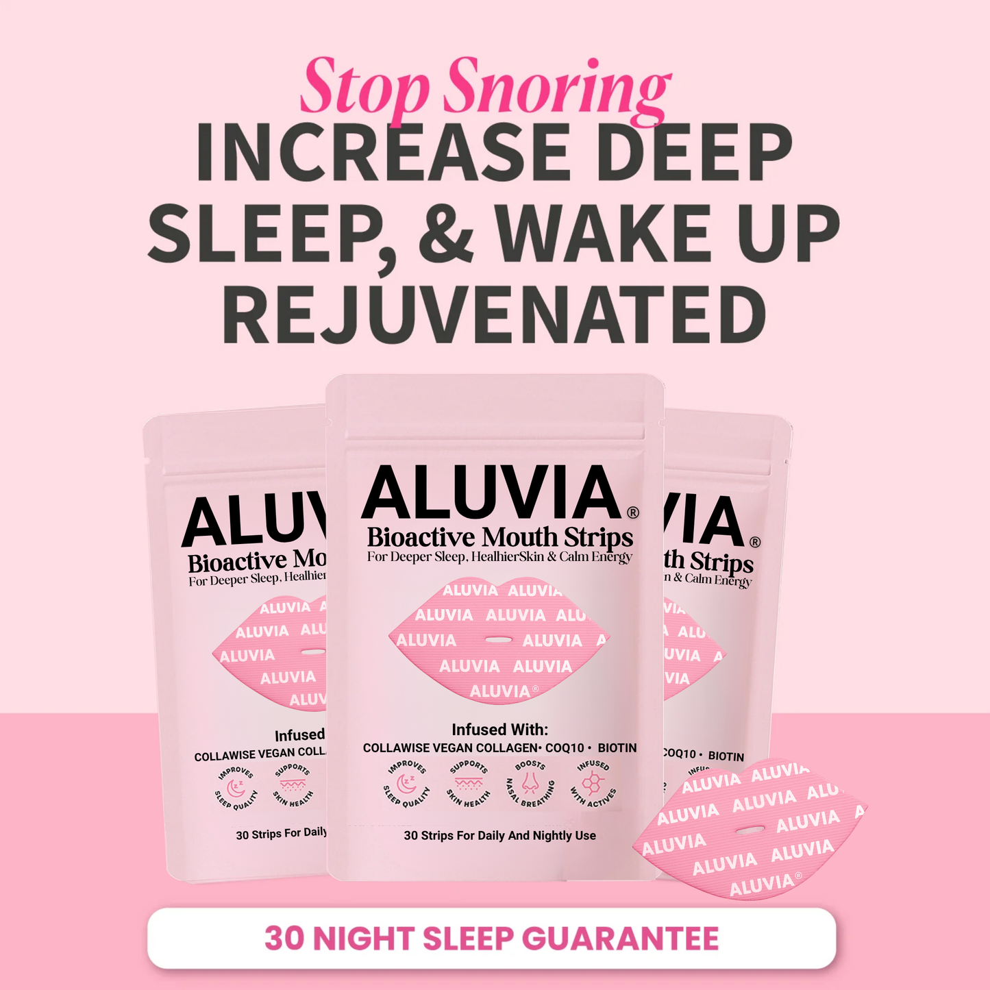 ALUVIA™ Infused Mouth Tape For Sleep skin and energy